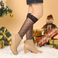 thumbnail image 2 of BLISSFUL STEP Women's Chelsea Square Toe Block Heels Boots, 2 of 7