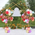 thumbnail image 5 of 64 Inches Height Circle Balloon Arch Frame Stand Kit Round Balloon Column Hoop Arch Stand Balloon Stand for Wedding,Birthday,Baby shower,Anniversary WHITE, 5 of 8