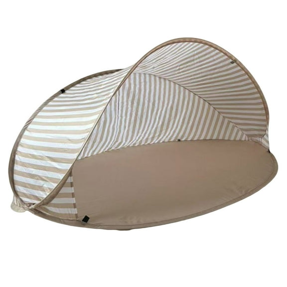 QDXFX Beach Pop-Up Tent Sun Shelter with Carry Bag Rope Stakes Easy Setup 2-3 Person Sunshade Tent Portable Folding Outdoor UV Protection Tent ,Coffee