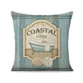 thumbnail image 2 of Beach Bliss: Set of 2 Nautical Coastal 16x16 inch Throw Pillow Covers - Ocean-Themed Seashell Coral Starfish Design., 2 of 7
