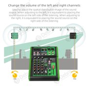 D Debra DI-UX Series Professional Portable Recording Mixer Audio with 99 DSP Digital Effects and USB for DJ Mixer Console Karaoke Home Recording Studio (DI-4UX 4 channels)