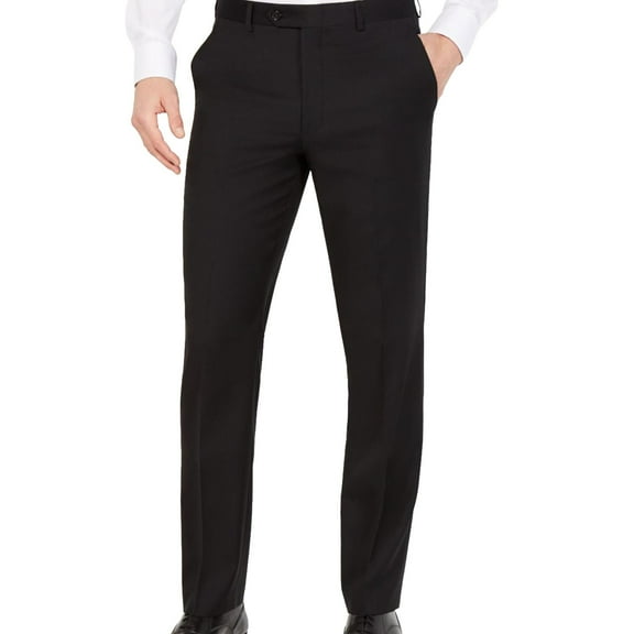 Ralph Lauren Mens Classic Fit Casual Trouser Pants, Black, Big & Tall, 54W x 30L