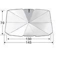 thumbnail image 5 of Car Sunshade Windshield Sun Shade, Titanium Silver Cloth Foldable Windshield Sun Shade Umbrella, 5 of 5