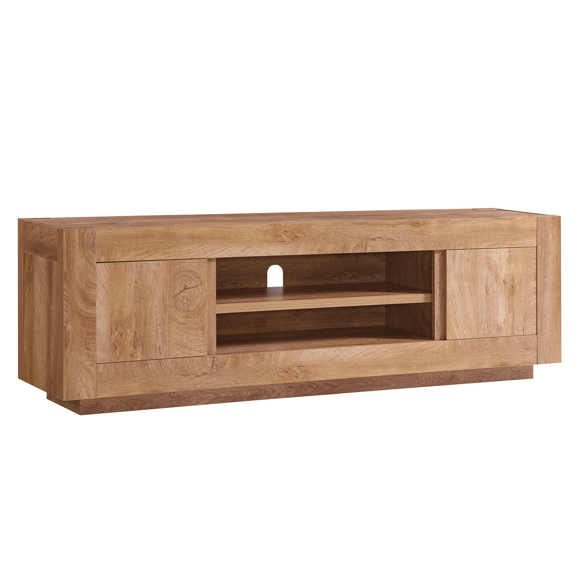 KeyWhat 70" Modern Low Profile TV Stand for TVs up to 80", Open Storage & Adjustable Shelves