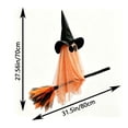 thumbnail image 3 of Halloween Hanging Ghost Decor, Flying Ghost Witch Ornament with Hat and Broom, Spooky Hanging Decorations for Door, Wall, Window, Tree, Porch, Yard, Party, Indoor Outdoor Halloween Home Decor, 3 of 6
