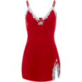 thumbnail image 3 of Womens Lace Chemise Nightgown V Neck Sleeveless Teddy Lingerie Sleepwear, 3 of 3