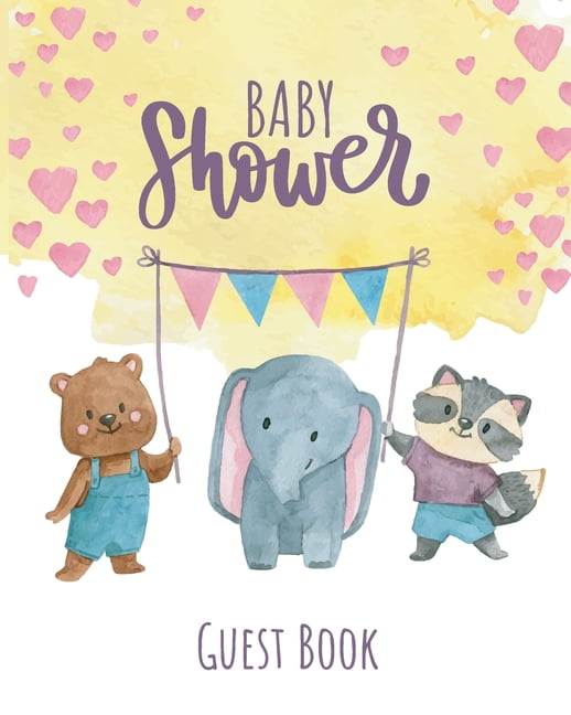 Baby Shower Book Themes Baby Shower Guest Book Watercolor Woodland