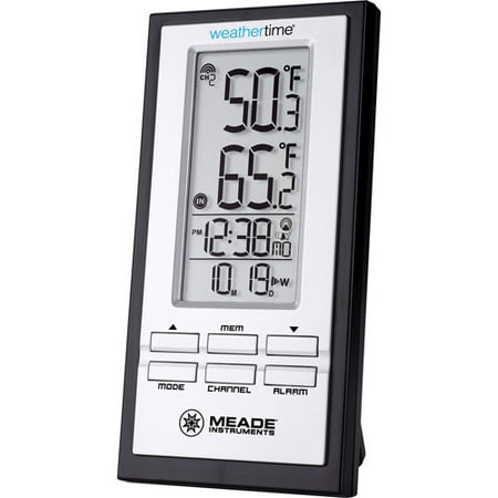 Meade TE278W Wireless Indoor/Outdoor Thermometer with Atomic Clock