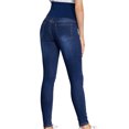 thumbnail image 4 of XFYSSS Women's Maternity Jeans Over The Belly High Waistd Solid Color Comfy Distressed Stretchy Denim Skinny Pants with Pockets Full Length Pants Jeans, 4 of 5
