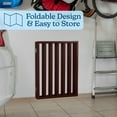 thumbnail image 6 of PETMAKER 3-Panel Indoor Foldable Pet Gate for Stairs or Doorways (Brown), 6 of 6