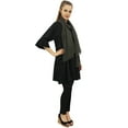 thumbnail image 6 of Bimba Women's Black Rayon Kurta Kurti With Scarf Casual Formal Tunic Blouse-8, 6 of 9
