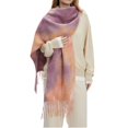 thumbnail image 4 of Lumtrix Women’s Tie-Dye Scarf Soft Fall Winter Wrap Long Lightweight Shawl with Tassel Fashion Scarves C One Size, 4 of 8