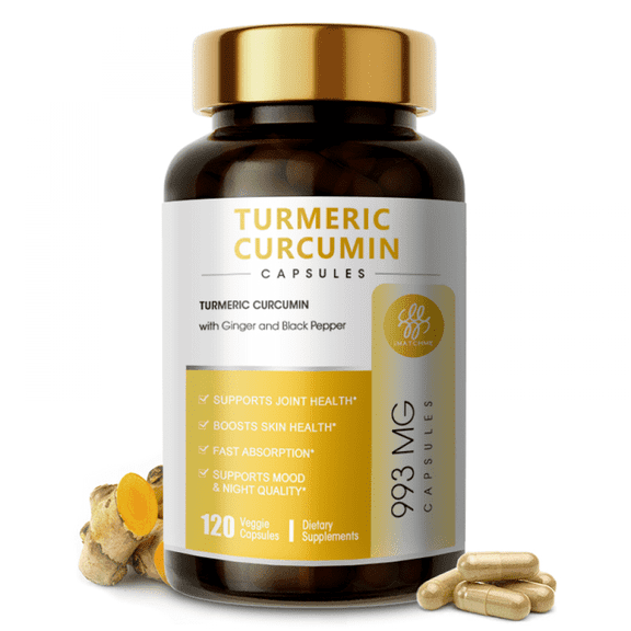 Turmeric Curcumin with Black Pepper Extract - High Absorption Ultra Potent Turmeric Supplement with 95% Curcuminoids - Daily Joint and Immune Health Support - Vegan, Non-GMO, 120 Ct
