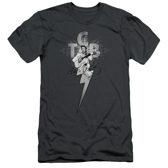 Elvis Presley TCB Ornate 30/1 T-Shirt Charcoal