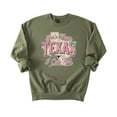thumbnail image 7 of Shes From Texas I Can Tell Sweatshirt for Women Western Cowgirl Graphic Pullover Army Green Sweatshirt Adult Large, 7 of 7