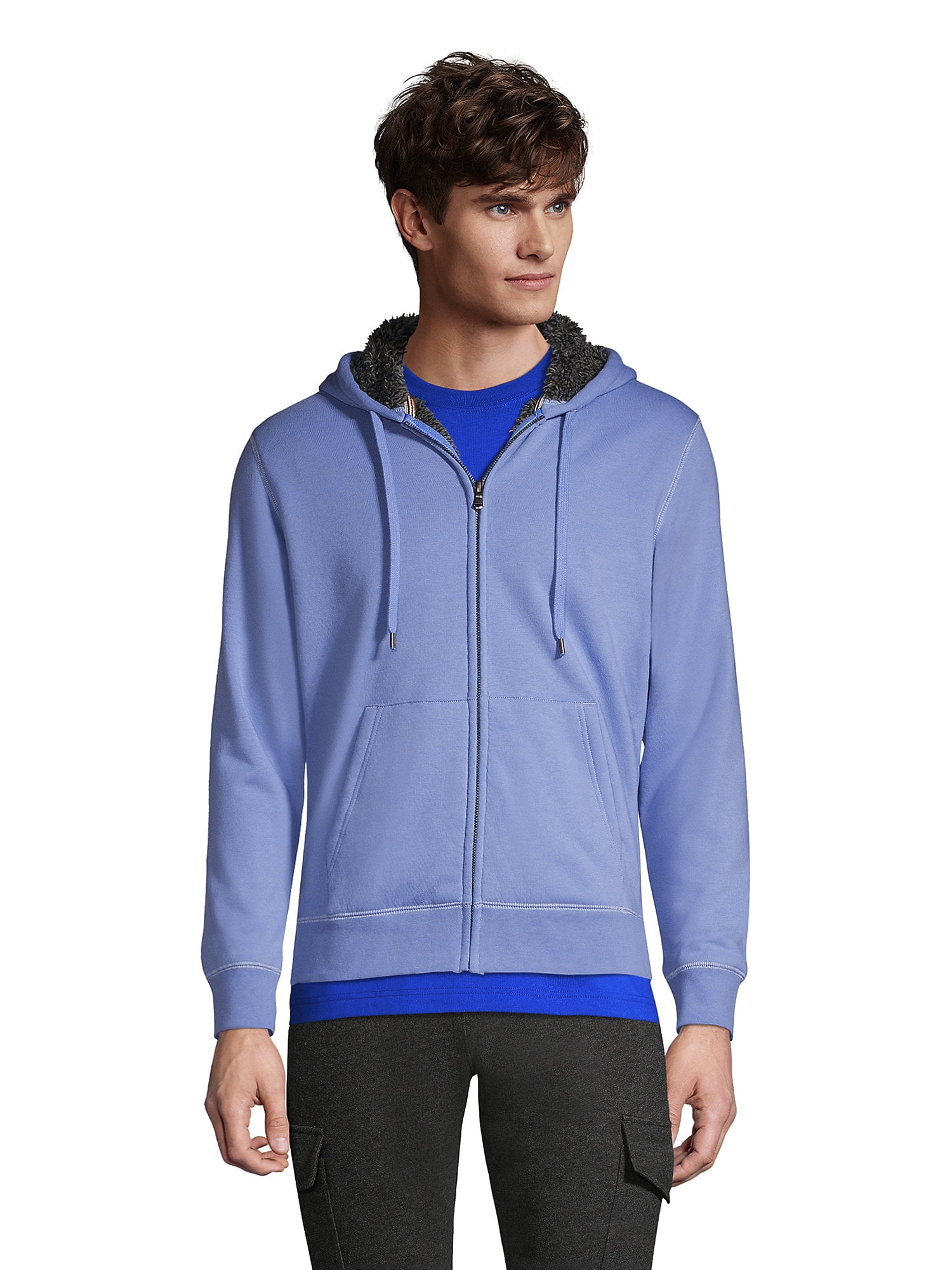 Lands' End Men's Serious Sweats Full Zip High Pile Fleece Hoodie -  Walmart.com