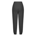 thumbnail image 4 of CLOISE Sweatpants Women Joggers Baggy Jogger Pants Casual Petite Tall Elastic Bottom Trousers Dark Gray Sports Elastic Waist Solid Sweatpants Fashion Basic Long Sweatpants L, 4 of 7