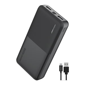 Pocket Juice Slim Pro 20,000mAh Portable Power Bank, Black
