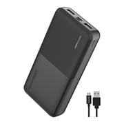 Pocket Juice Slim Pro 20,000mAh, Portable Power Bank and Charger with Dual USB Ports, Black