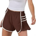 thumbnail image 2 of Women's Elastic Waist Workout Gym Shorts Running Pleated Athletic Quick Dry Tennis Shorts, 2 of 5