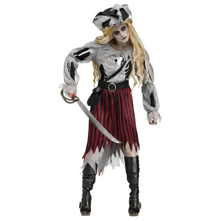 ZOMBIE PIRATE QUEEN ADULT WOMENS COSTUME