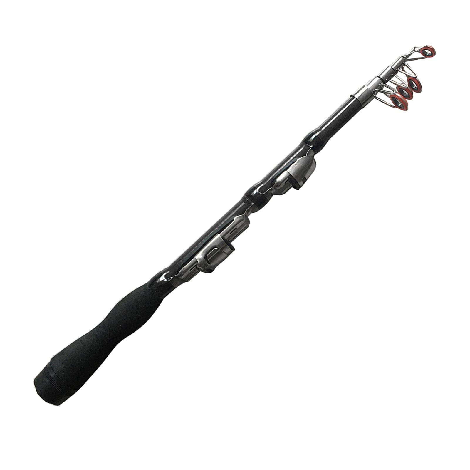 QccHieUs 2Pc 1.0m Carbon Saltwater Telescopic Fishing Rod Sea Boats Fishing