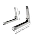 thumbnail image 2 of 2X Support Frame Steel Foldable Stretch Shelf Rack Microwave Oven Wall Mount Bracket Stainless Silver, 2 of 7