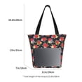 thumbnail image 3 of KLL Tote Bag for Women Red Rose Flower Print Shopping Grocery Reusable Bags for Office School Shopping Travel, 3 of 6