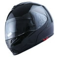 thumbnail image 5 of 1Storm Motorcycle Street Bike Modular/Flip up Dual Visor/Sun Shield Full Face Helmet HG339 Glossy Black, 5 of 7