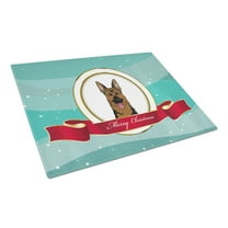 Caroline's Treasures BB1521LCB German Shepherd Merry Christmas Glass Cutting Board Large, 12H x 16W, multicolor