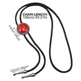 thumbnail image 5 of Punk Western Cowboy Bolo Tie Stone Necktie Necklace Costume Accessory, 5 of 12