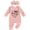 A-Pink, variant on Newborn Baby Girl Outfit Sweatshirt Romper Long Sleeve Jumpsuit Preemie Coming Home Outfit(Pink,NewBorn)
