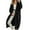 Black, variant on Women's Oversized Long Cardigan Sweater, Knit Open Front Coat with Hood and Pockets, Casual Loose Fall Winter Loungewear Outerwear, Soft Yarn Comfortable Fashionable 2025 Trendy Button-Up Style