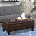 thumbnail image 6 of Traditional Tufted Ottoman, Dark Brown- Saltoro Sherpi, 6 of 6