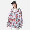 thumbnail image 3 of Yiaed Strawberries Print Sun Shirts UPF 50+ Protection Hoodie Rash Guard Shirt UV Shirt Long Sleeve Fishing Outdoor Lightweightase-Medium, 3 of 5