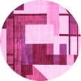 thumbnail image 1 of Ahgly Company Indoor Round Oriental Pink Modern Area Rugs, 8' Round, 1 of 4