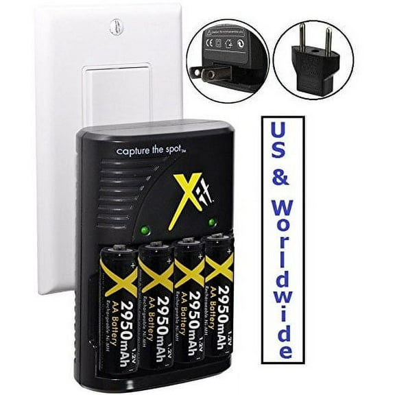 4AA Rechargeable Battery with Dual Volt Charger For Nikon L840 L340 B500 A10 L32