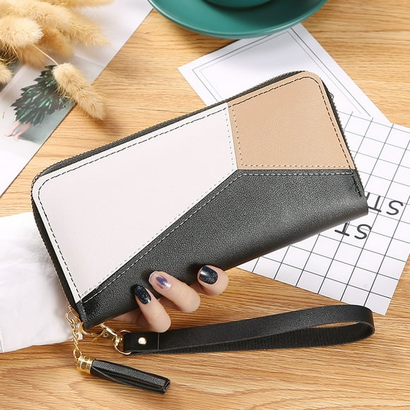 Fashion Zipper Wallets Women's Long Purses Handbags Coin Purse Cards Holder PU Leather Billfold Wallet