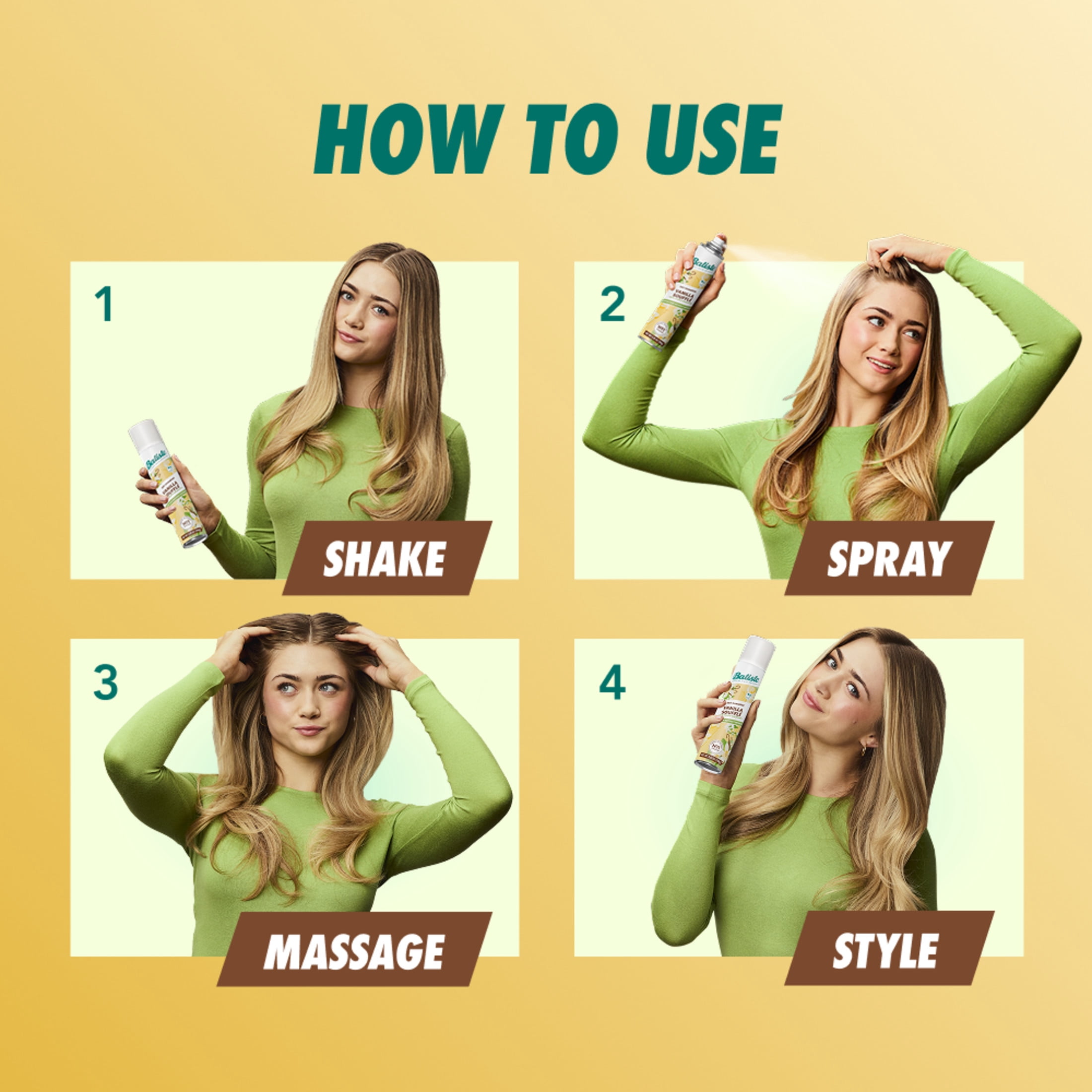 Batiste™ Dry Shampoo, Instantly Refresh Hair & Absorb Oil Between Washes, Vanilla Souffle, 3.81 oz