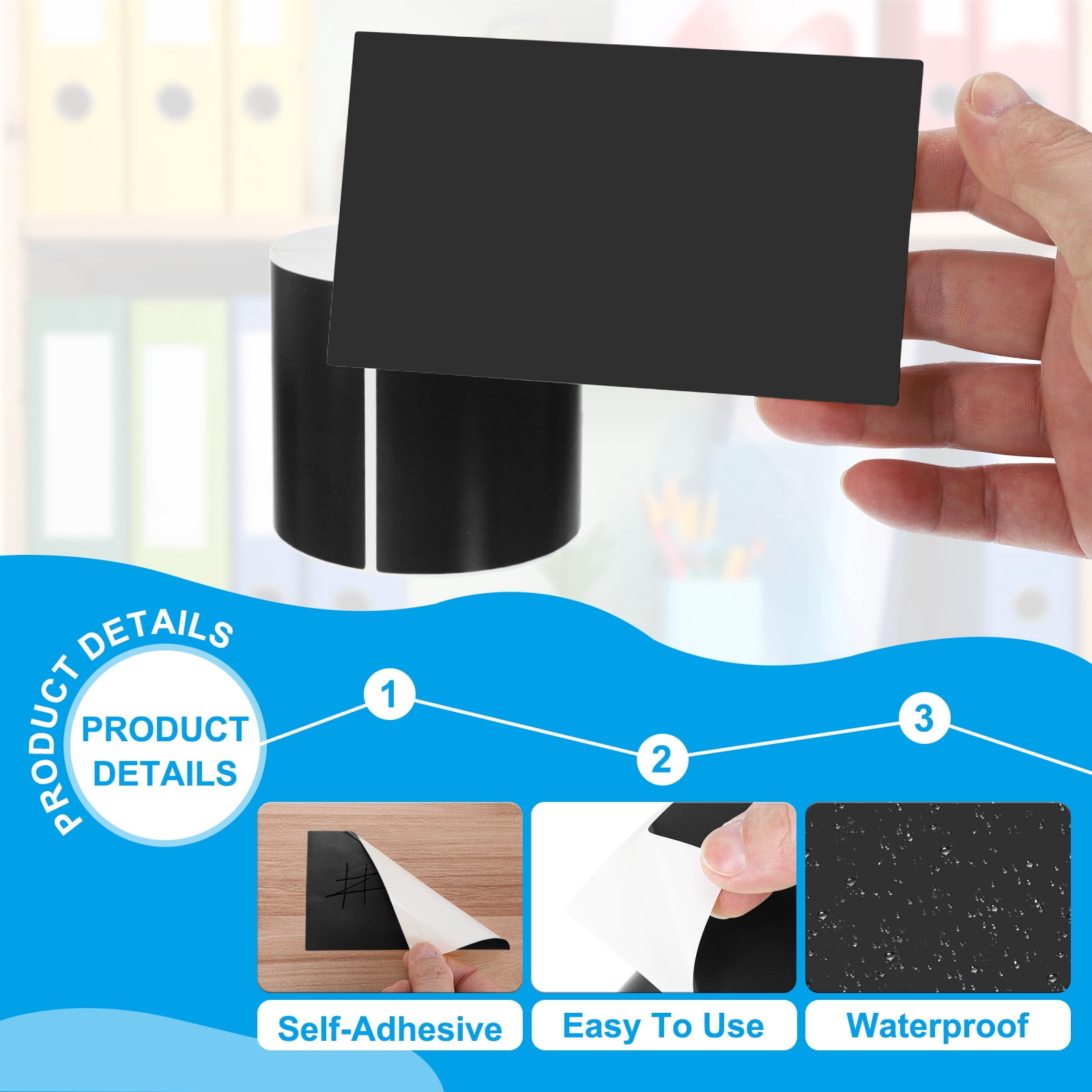 Uxcell Rectangular Color Coding Labels Rectangle Colored Labels Sticker Moving Stickers Label Tags Black