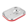 thumbnail image 2 of Restaurantware-LID ONLY: Met Lux Half Size Steam Table Pan Lid, 1 Travel Hotel Pan Lid - Built-In Leakproof Silicone Seal, Stainless Steel Steam Table Pan Lid, Pan Sold Separately, 2 of 3