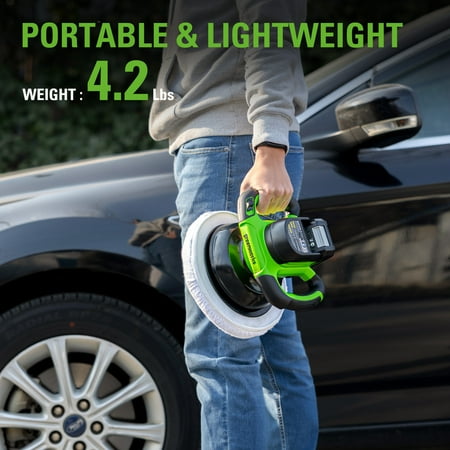 Greenworks - 24 Volt Buffer (Battery & Charger Not Included) - Green