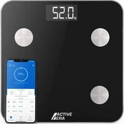 Active Era Smart Scale Body Fat Scale (Black) - Bluetooth Scale with App Compatibility