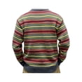 thumbnail image 5 of KelaJuan Men's Autumn Winter Casual Knitwear Long Sleeve Round Neck Colorful Striped Sweater, 5 of 6