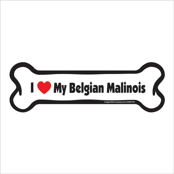 I Love My Belgian Malinois Bone Magnet