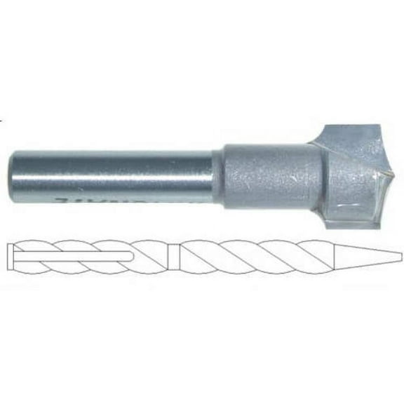 Magnate 7597 Rope Pen Router Bits — 0.65" Radius; 1/2" Cutting Diameter; 1/4" Shank Diameter; 3/8" Cutting Height; 1-1/2" Shank Length