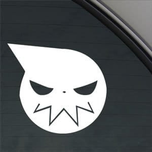 Soul Eater Decal Anime Car Truck Bumper Window Sticker | 5-Inches By 4.5-Inches | Premium White Vinyl Decal