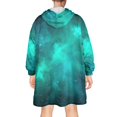 thumbnail image 2 of Wearable Blanket Hoodie,Colorful Starry Sky and Universe Oversized Sherpa Blanket Hoodie with Super Pockets,Super Warm Fuzzy Pullover for Women & Men, 2 of 6