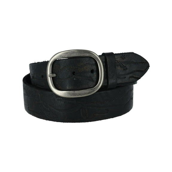 Hickory Creek Raw Edge Vintage Embossed Belt (Men)