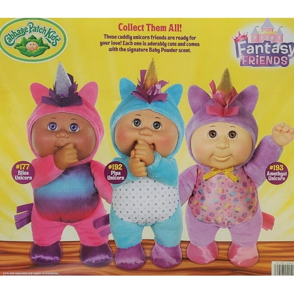 Cabbage Patch Kids Cuties Zoo Friends Plush 3-Pack (Jaye, Garnet & Frankie)